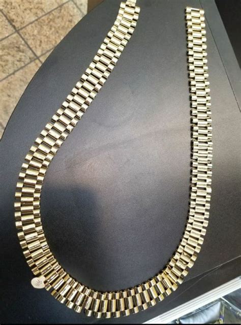 gold plated rolex chain|14k gold rolex chain.